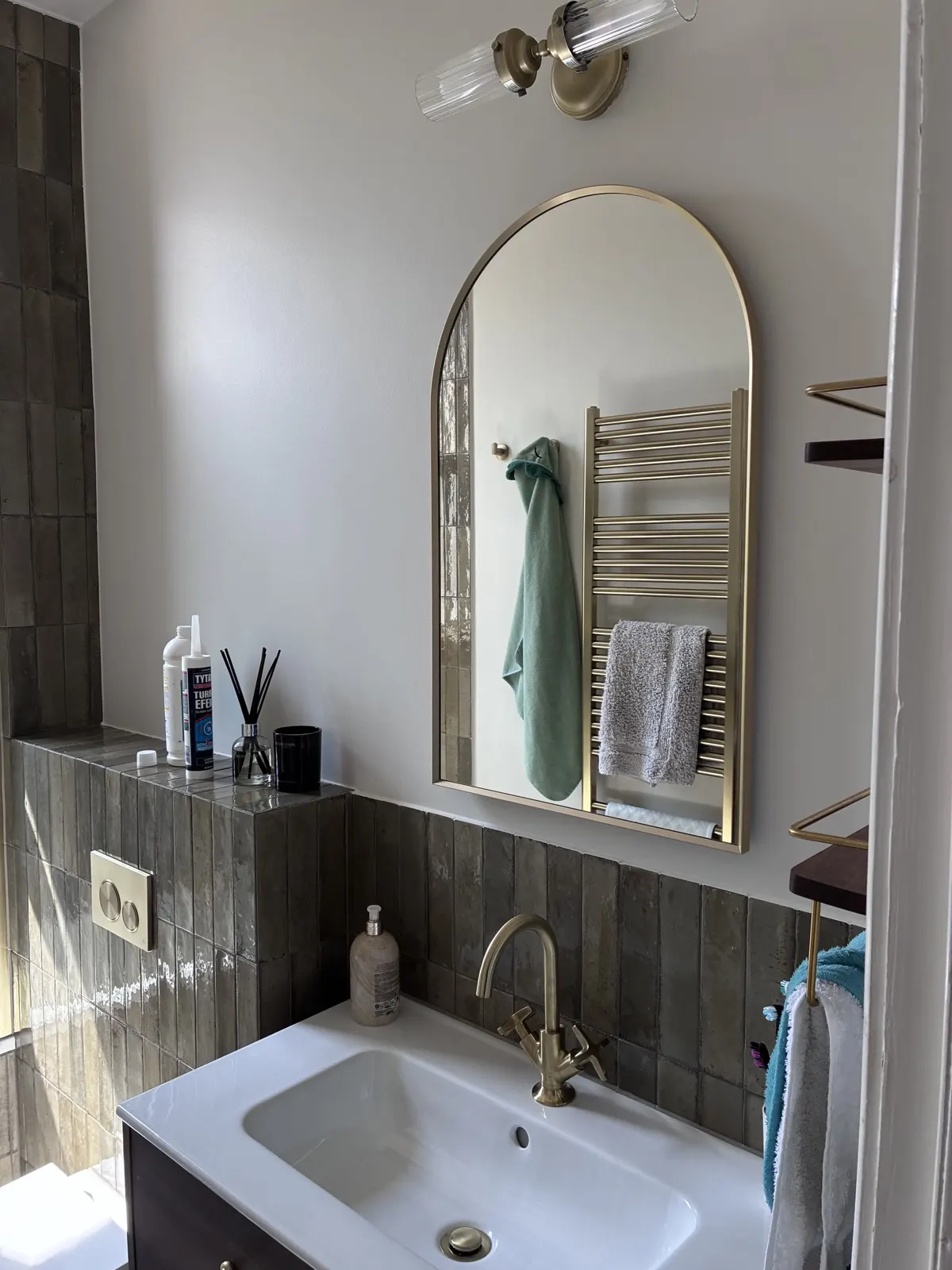 Dark brown bathroom renovation in Edinburgh by Scott Eco-Builders - photo 5