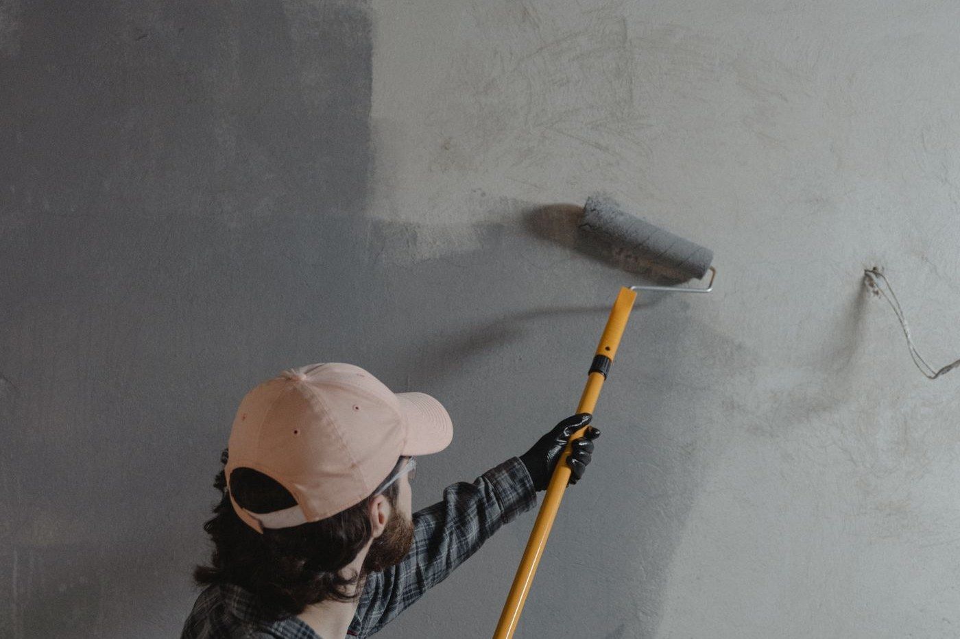 Interior painting with a roller on a renovation in Edinburgh