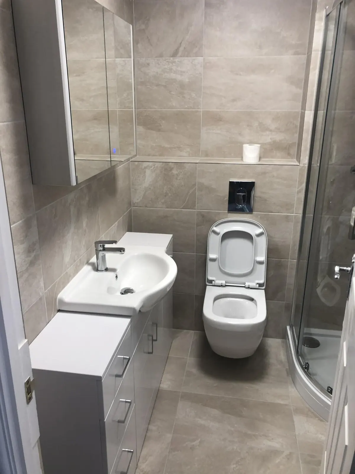 Warm brown bathroom refurbishment in Musselburgh by Scott Eco-Builders - photo 5